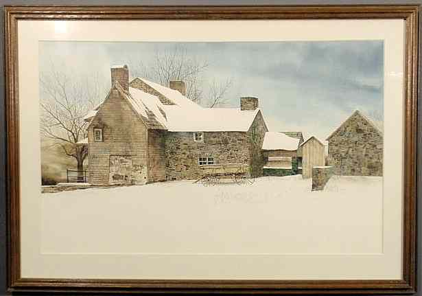 Appraisal: Sculthorpe Peter American - fine large watercolor painting of a