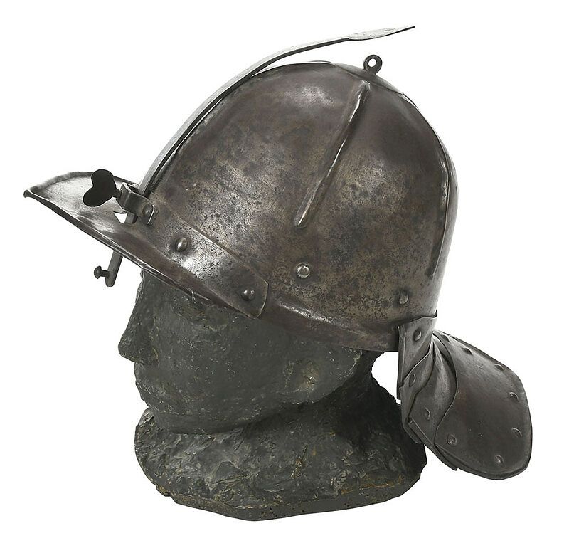 Appraisal: Lobster Tailed Pot Helmet likely Austrian or Dutch th th