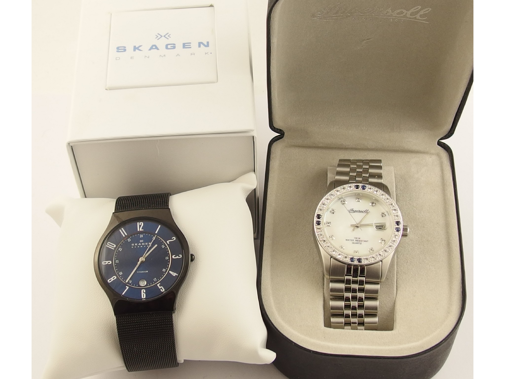 Appraisal: An Ingersol mother of pearl dialled watch together with a