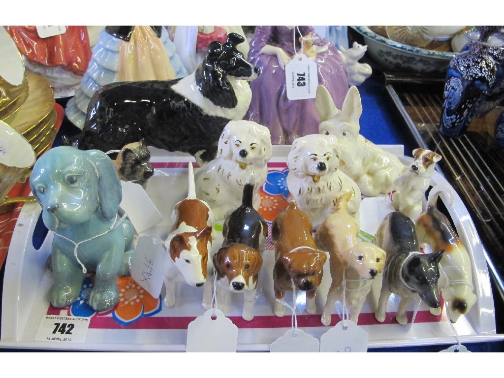 Appraisal: Various Beswick dogs including Lollopy Wendover Billy Fox Hound Cairn