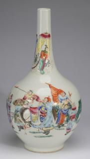 Appraisal: Chinese bottle vase Xi Wang Mu h Chinese famille rose