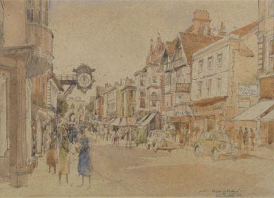 Appraisal: Stanley J Orchart th Century Winchester High Street Signed inscribed