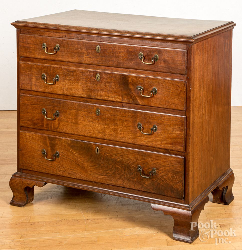 Appraisal: Pennsylvania Chippendale walnut chest of drawers Pennsylvania Chippendale walnut chest