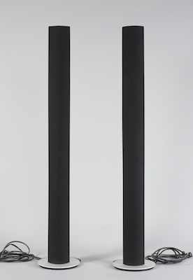 Appraisal: Bang Olufsen Beolab Amplified Loudspeakers ca Sleek black and polished