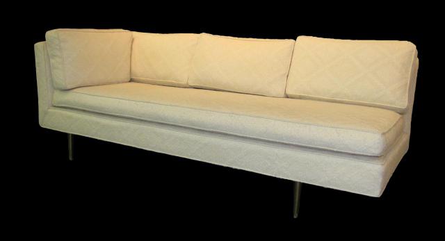 Appraisal: Dunbar mid-century sofa with one open armless end '' long