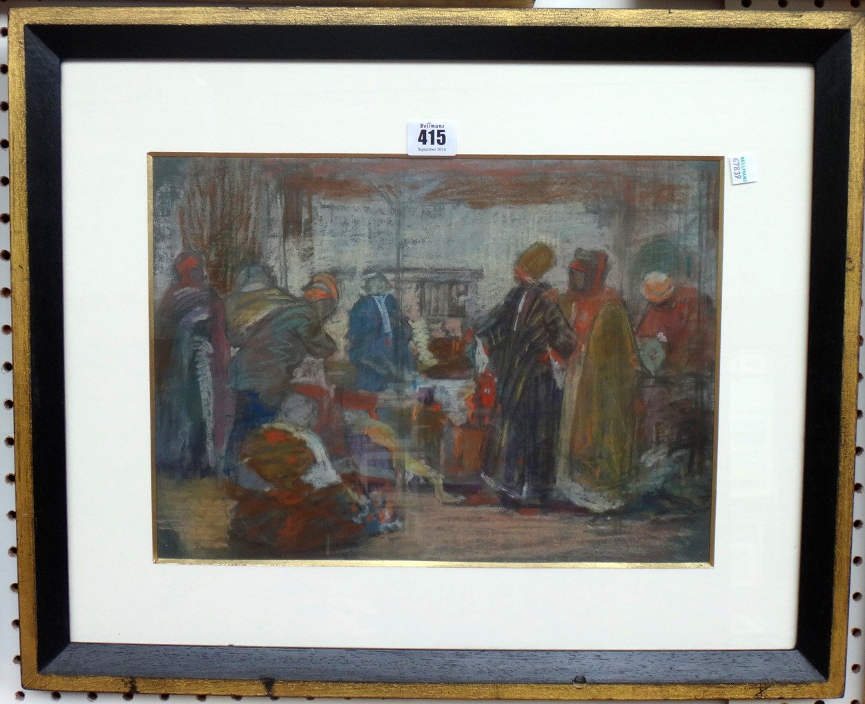 Appraisal: Frederick William George - Eastern figures Eastern market two pastels