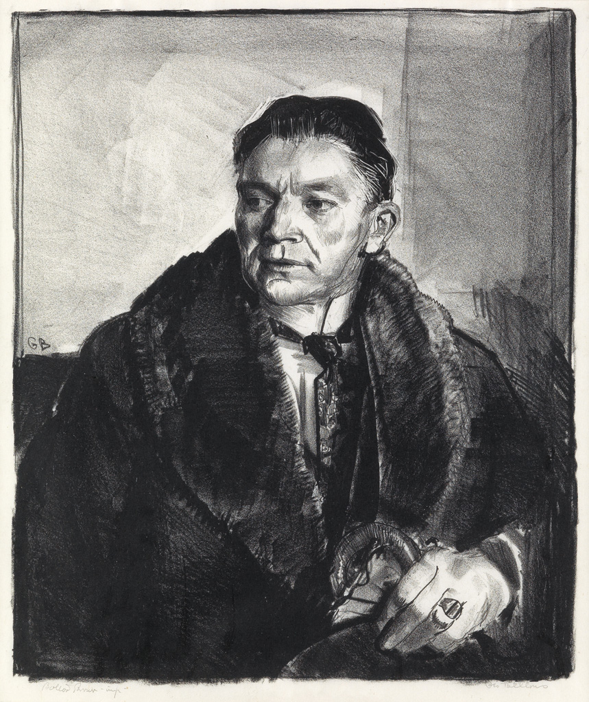 Appraisal: GEORGE BELLOWS Portrait of Robert Aitken First Stone Lithograph x