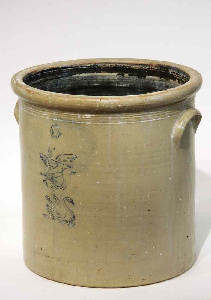 Appraisal: STONEWARE CROCK - Six Gallon Stoneware Crock decorated with an