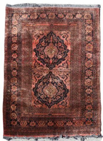 Appraisal: Hand-tied Afghan wool rug approx ' l ' w Provenance