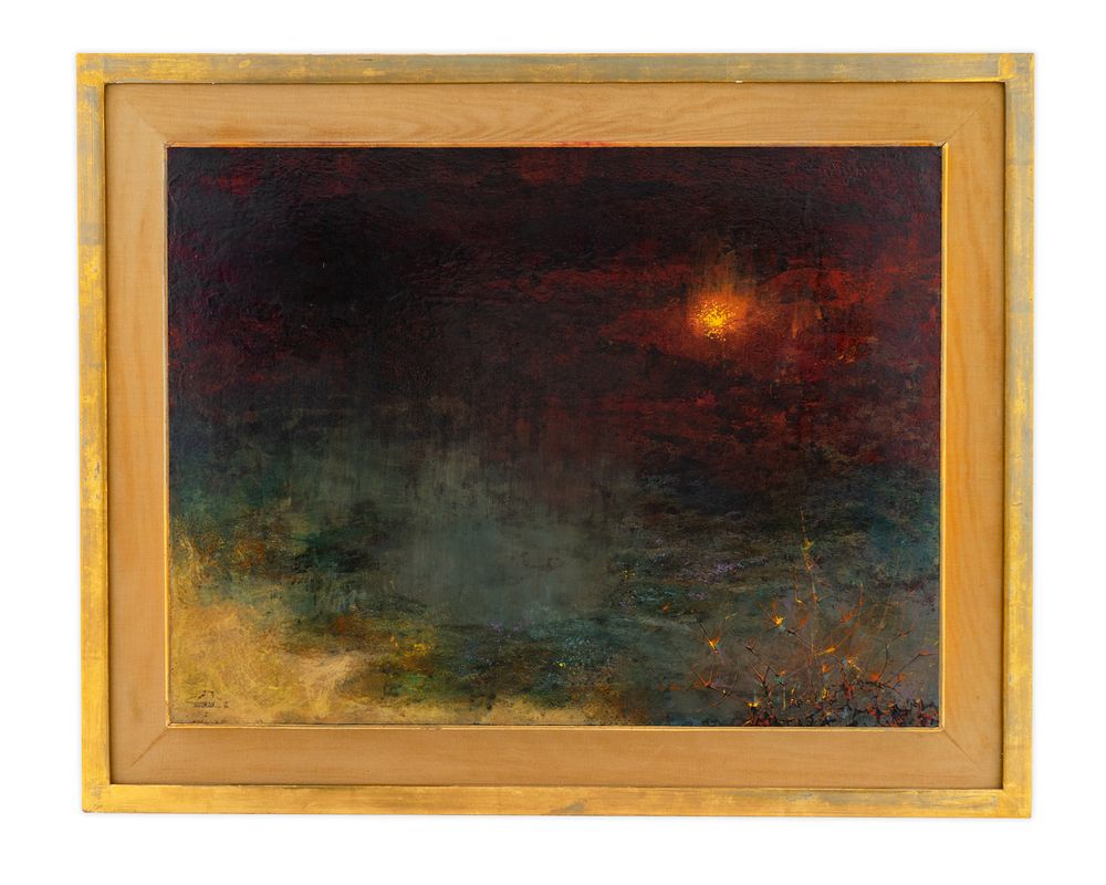 Appraisal: Leonardo Nierman Mexican b Atardecer Sunset Leonardo Nierman Mexican b