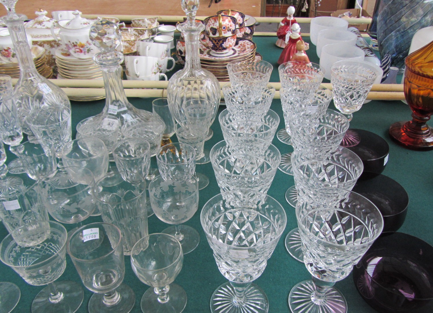 Appraisal: A part suite of Stuart crystal glassware a Waterford crystal