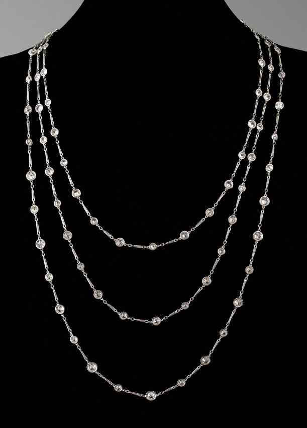 Appraisal: TWO YARDS OF PLATINUM DIAMONDS A decedent '' platinum chain