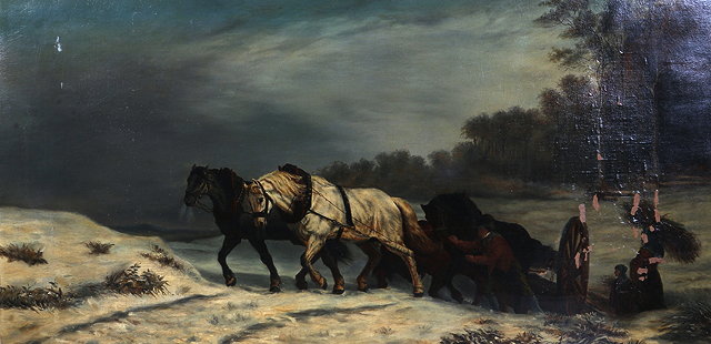 Appraisal: FOLLOWER OF ALEXIS DE LEEUWA winter landscape with drover and