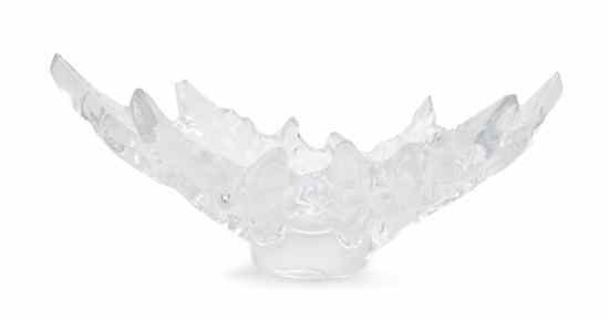 Appraisal: A Lalique Molded Glass Center Bowl having leaf decoration throughout