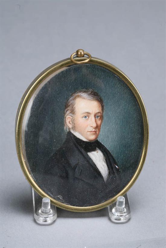 Appraisal: MINIATURE ON IVORY OF A GENTLEMAN American or European st