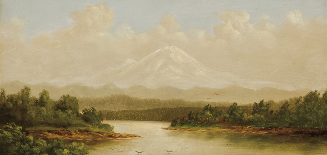 Appraisal: SAMUEL COLMAN American - Mount Ranier oil on board signed