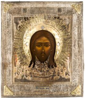 Appraisal: A RUSSIAN ICON OF THE SAVIOUR NOT MADE BY HANDS