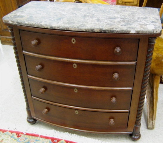 Appraisal: BOW-FRONT CHEST OF DRAWERS Charlestowne Square Collection by Broyhill American