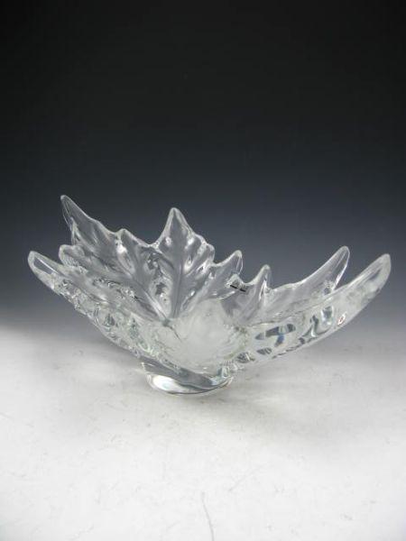 Appraisal: Lalique Center Bowl oak leaf form frosted and clear glass