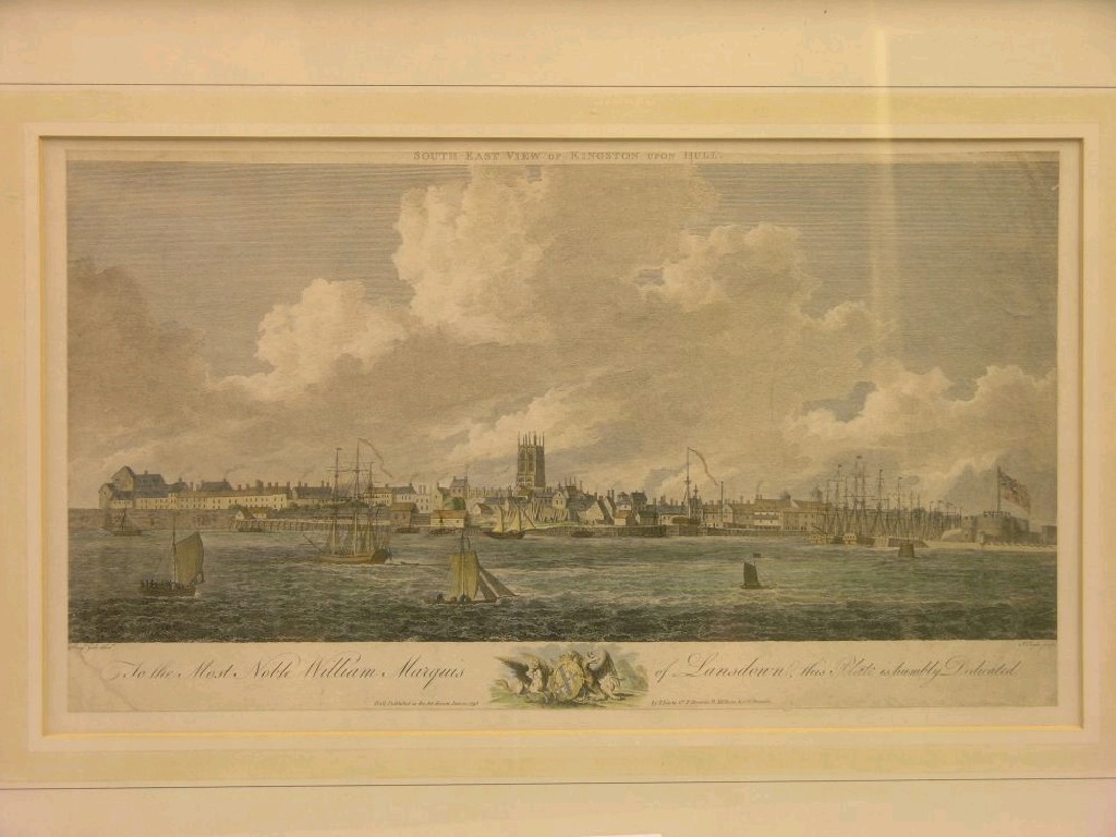 Appraisal: A Georgian line engraving - South East View of Kingston-upon-Hull