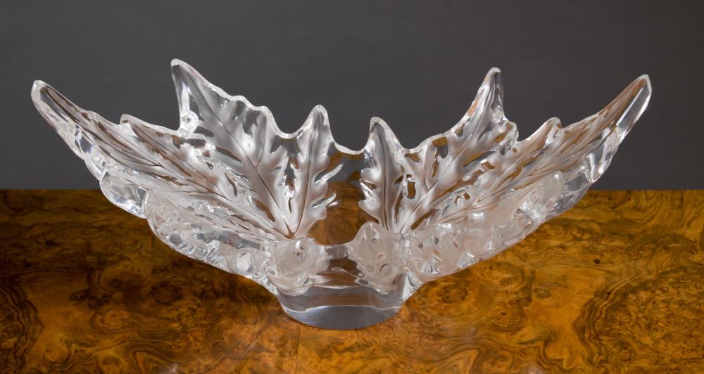 Appraisal: LALIQUE CHAMPS ELYSEES GLASS BOWL clear and frosted glass in