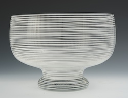 Appraisal: A BLOWN GLASS CENTERPIECE BOWL TH CENTURY x The unsigned