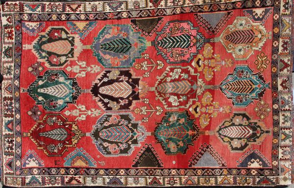 Appraisal: Rare Persian Bakhtiari rug ' x ' Good condition EST