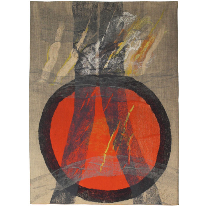 Appraisal: Ladislav Dydek tapestry The Harvest by Art Protis wool stitched