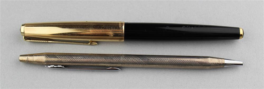 Appraisal: TIFFANY CO STERLING PEN AND A PARKER CIRRUS ROLLED GOLD