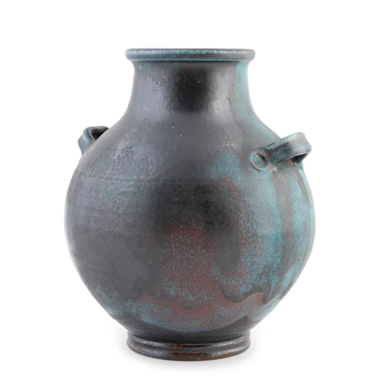 Appraisal: BEN OWEN III TURQUOISE GLAZED ART POTTERY JAR Ben Owen