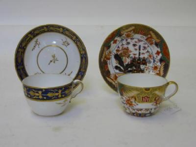 Appraisal: A SPODE PORCELAIN CUP AND SAUCER c painted with Imari