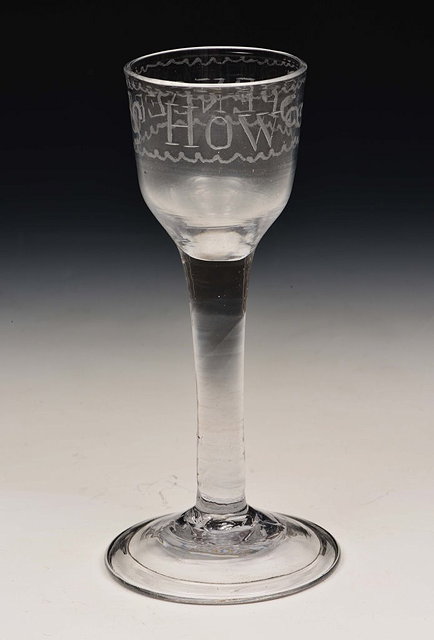 Appraisal: AN ENGLISH 'ELECTIONEERING' GLASS engraved with Spencer and How circa