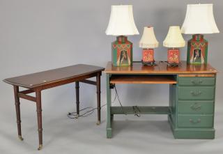 Appraisal: Six piece lot to include an Ethan Allen desk Ethan