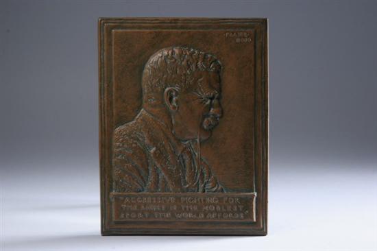 Appraisal: JAMES EARLE FRASER American - THE ROOSEVELT BAS-RELIEF Signed upper