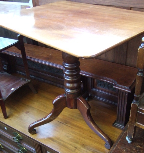 Appraisal: A th century mahogany occasional table the rectangular tilt top