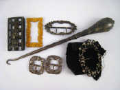 Appraisal: A pair of buckles and four other examples together with