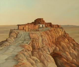 Appraisal: PATRICK WAYNE GORMAN BORN OIL ON PANEL Titled 'Hopi Village'