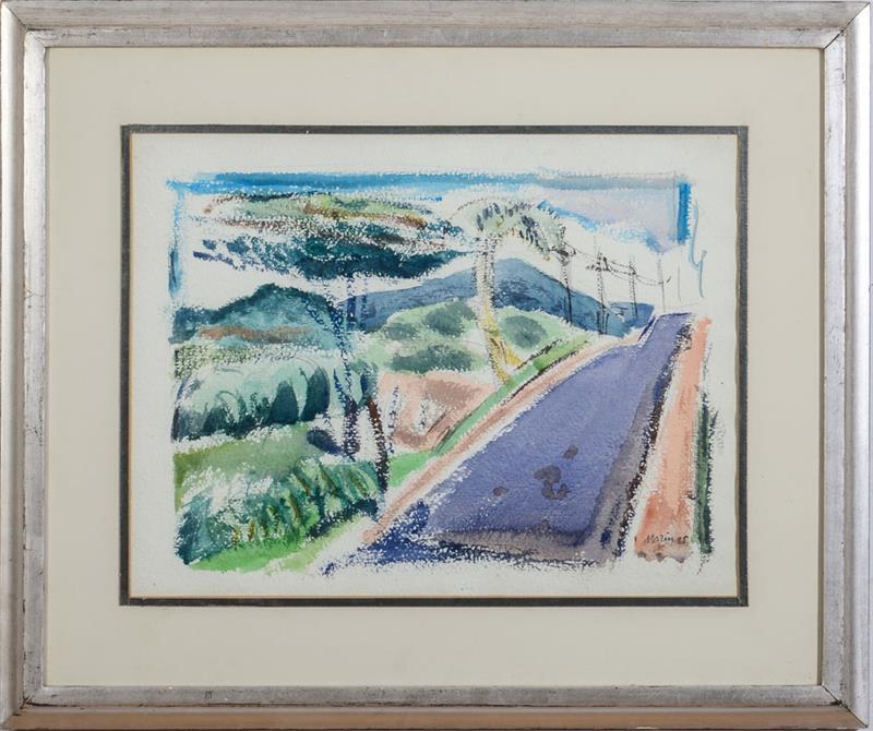 Appraisal: JOHN MARIN - ON THE ROAD TO SPARKILL NY Watercolor