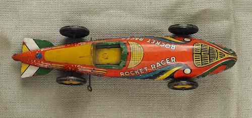 Appraisal: Marx tin wind-up rocket racer early th c l