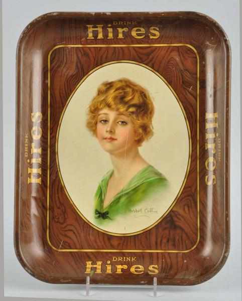 Appraisal: Hires Coffin Girl Serving Tray Description Nice image Condition Excellent