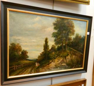 Appraisal: th c American School oil th c American School- Landscape