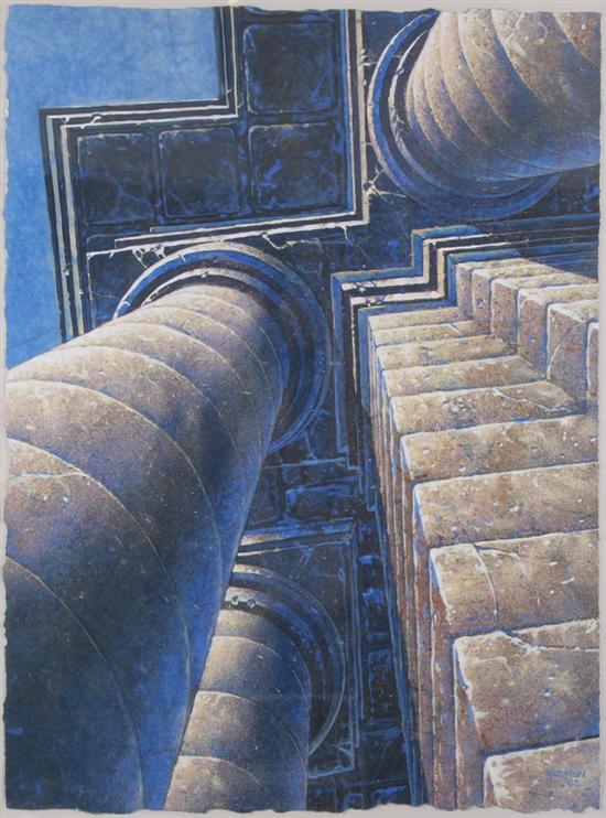 Appraisal: MYRON KOZMAN American - COLUMNS signed and dated lower right