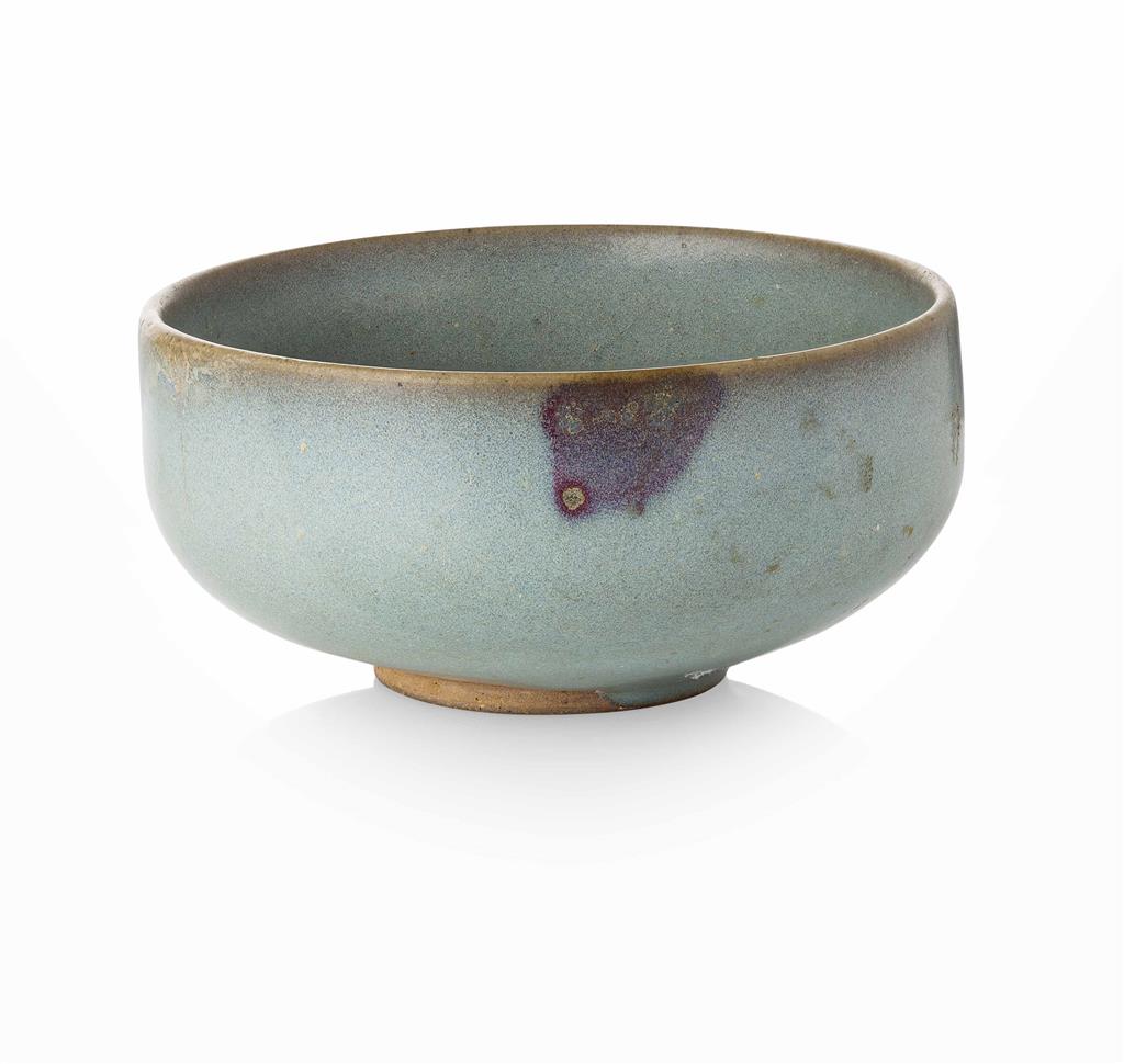 Appraisal: JUN WARE PURPLE-SPLASHED BOWL SONG DYNASTY of flattened globular form