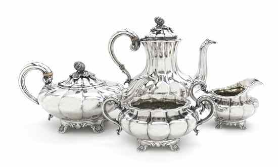 Appraisal: A George IV Silver Tea and Coffee Service Charles Fox