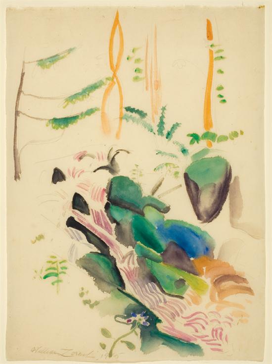 Appraisal: WILLIAM ZORACH American - The Wooded Brook New Hampshire watercolor