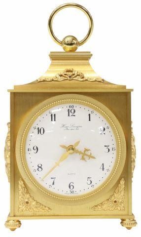 Appraisal: French Hour Lavigne mantel clock th c gilt metal case