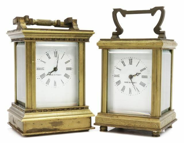 Appraisal: lot of French carriage clocks th c each having white