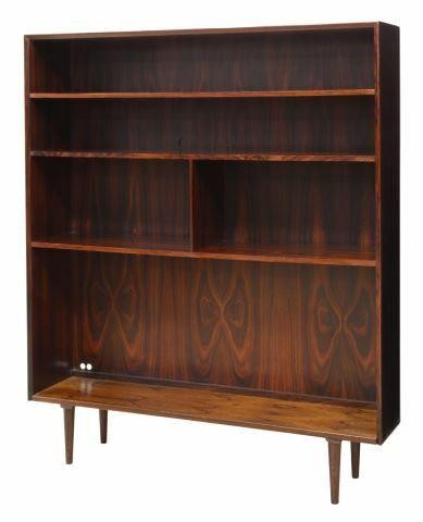 Appraisal: Danish mid-century modern rosewood bookcase Brouer Mobelfabrik c s having