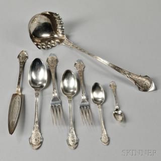 Appraisal: Thirty-eight Pieces of Wood Hughes Angelo Pattern Sterling Silver Flatware