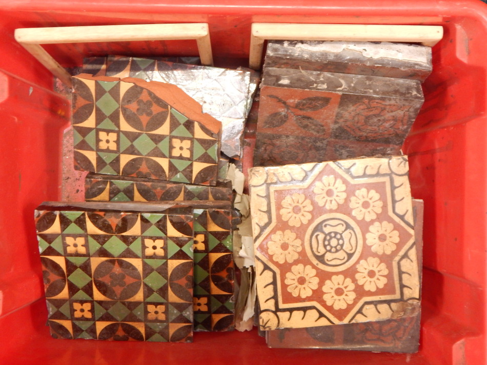 Appraisal: Various Victorian floor tiles mainly by Minton Co